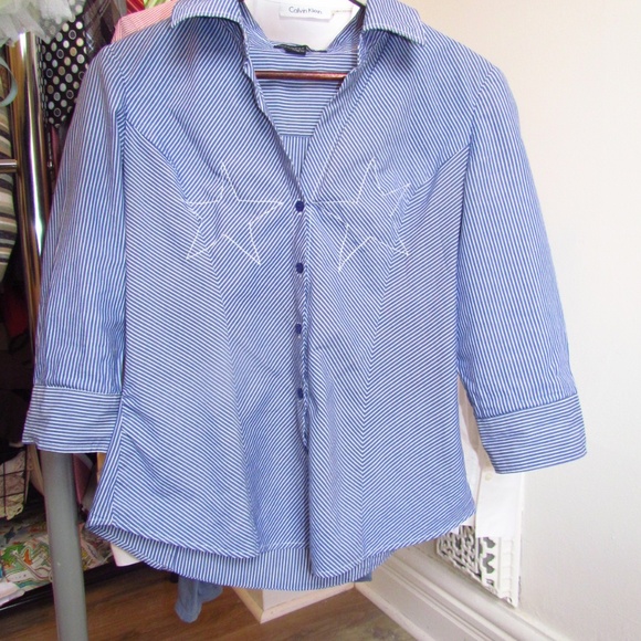 Blue Star Dress Shirt XS-S - Picture 2 of 3